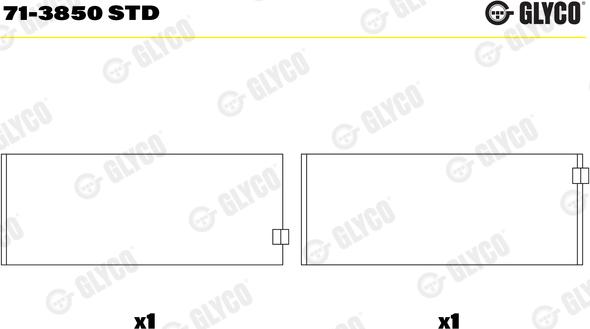 Glyco 71-3850 STD - Шатунный подшипник autosila-amz.com