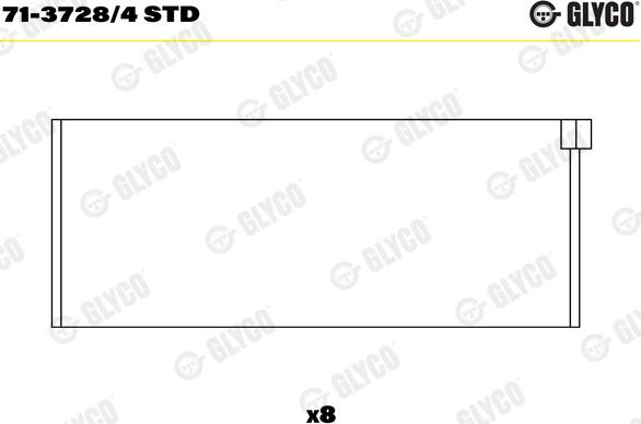 Glyco 71-3728/4 STD - Шатунный подшипник autosila-amz.com