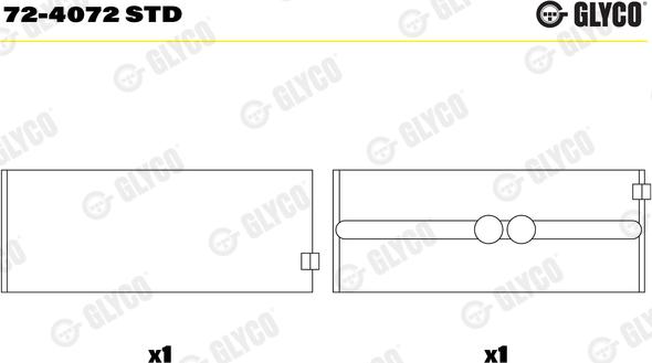 Glyco 72-4072 STD - Подшипник коленвала autosila-amz.com