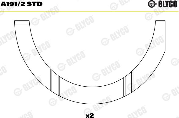 Glyco A191/2 STD - Упорная шайба, коленчатый вал autosila-amz.com