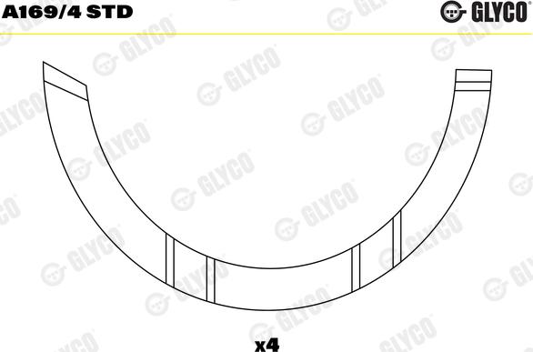 Glyco A169/4 STD - Упорная шайба, коленчатый вал autosila-amz.com