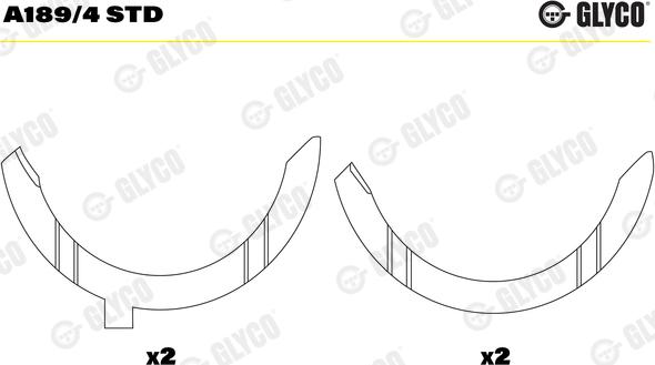 Glyco A189/4 STD - Упорная шайба, коленчатый вал autosila-amz.com