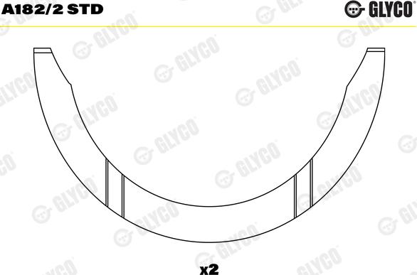 Glyco A182/2 STD - Упорная шайба, коленчатый вал autosila-amz.com