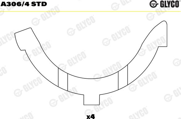 Glyco A306/4 STD - Упорная шайба, коленчатый вал autosila-amz.com