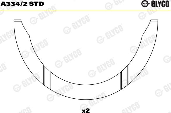 Glyco A334/2 STD - Упорная шайба, коленчатый вал autosila-amz.com