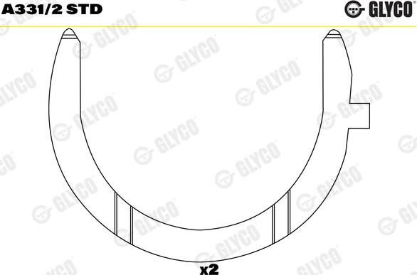 Glyco A331/2 STD - Упорная шайба, коленчатый вал autosila-amz.com