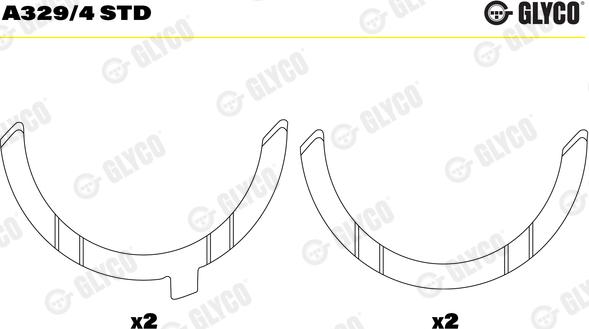 Glyco A329/4 STD - Упорная шайба, коленчатый вал autosila-amz.com