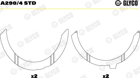 Glyco A290/4 STD - Упорная шайба, коленчатый вал autosila-amz.com