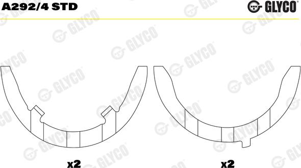 Glyco A292/4 STD - Упорная шайба, коленчатый вал autosila-amz.com