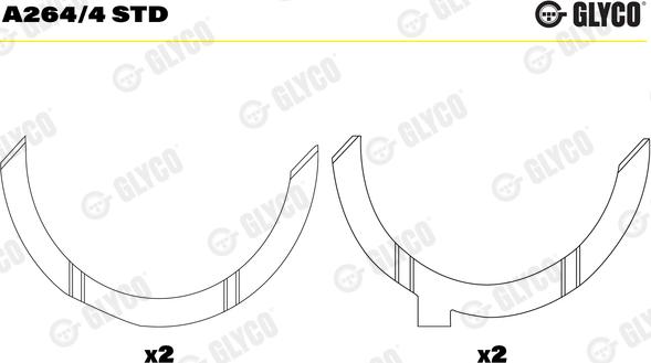 Glyco A264/4 STD - Упорная шайба, коленчатый вал autosila-amz.com