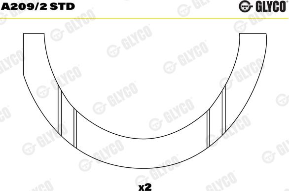 Glyco A209/2 STD - Упорная шайба, коленчатый вал autosila-amz.com