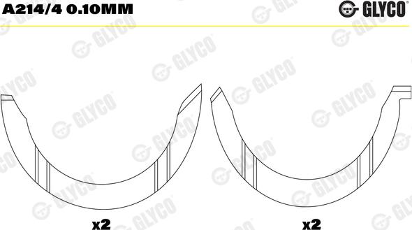 Glyco A214/4 0.10mm - Упорная шайба, коленчатый вал autosila-amz.com