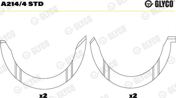 Glyco A214/4 STD - Упорная шайба, коленчатый вал autosila-amz.com