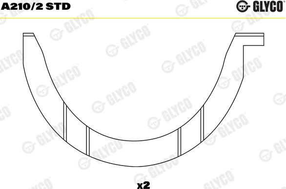 Glyco A210/2 STD - Упорная шайба, коленчатый вал autosila-amz.com