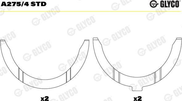 Glyco A275/4 STD - Упорная шайба, коленчатый вал autosila-amz.com