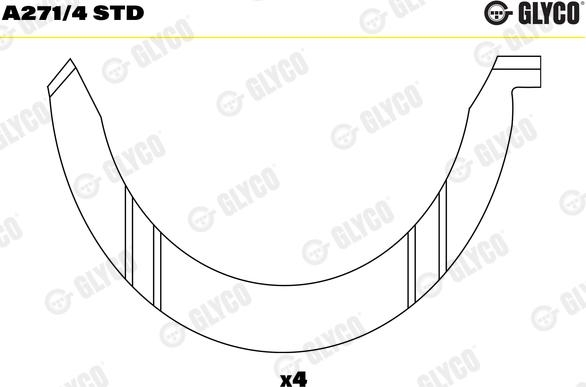 Glyco A271/4 STD - Упорная шайба, коленчатый вал autosila-amz.com