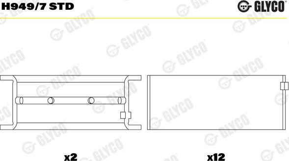 Glyco H949/7 STD - Подшипник коленвала autosila-amz.com