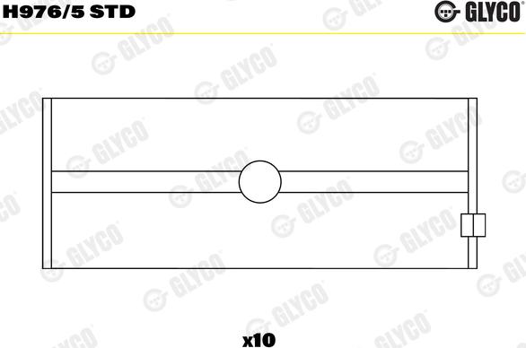Glyco H976/5 STD - Подшипник коленвала autosila-amz.com