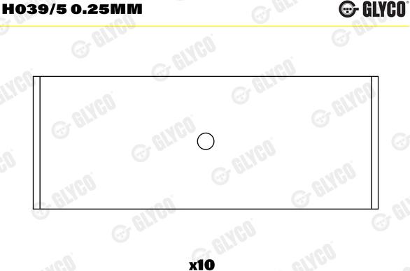 Glyco H039/5 0.25mm - Подшипник коленвала autosila-amz.com