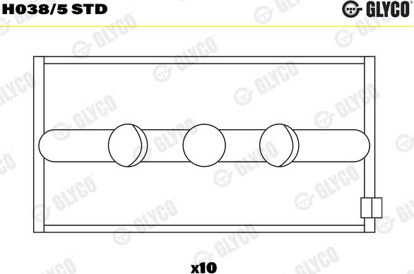 Glyco H038/5 STD - Подшипник коленвала autosila-amz.com