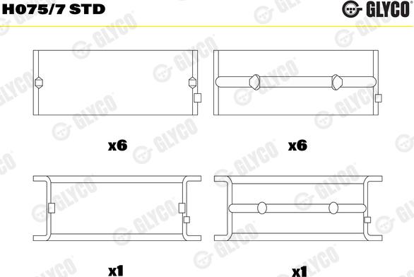 Glyco H075/7 STD - Подшипник коленвала autosila-amz.com