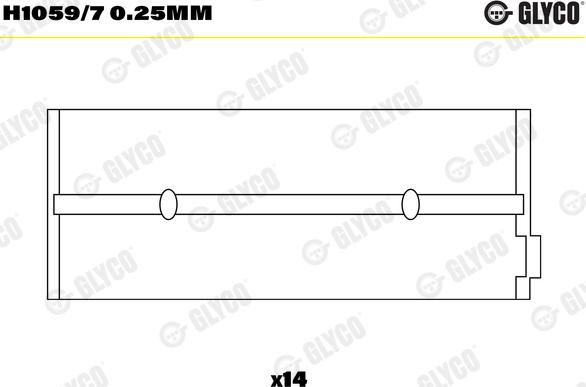 Glyco H1059/7 0.25mm - Подшипник коленвала autosila-amz.com