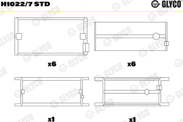 Glyco H1022/7 STD - Подшипник коленвала autosila-amz.com