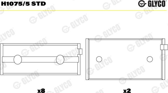 Glyco H1075/5 STD - Подшипник коленвала autosila-amz.com