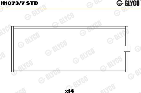 Glyco H1073/7 STD - Подшипник коленвала autosila-amz.com