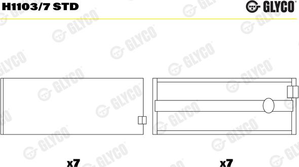 Glyco H1103/7 STD - Подшипник коленвала autosila-amz.com