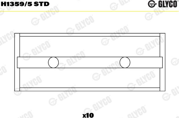 Glyco H1359/5 STD - Подшипник коленвала autosila-amz.com
