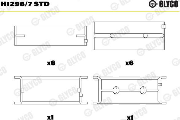 Glyco H1298/7 STD - Подшипник коленвала autosila-amz.com