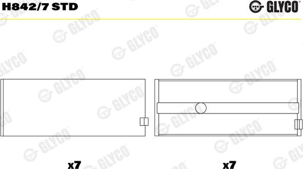 Glyco H842/7 STD - Подшипник коленвала autosila-amz.com