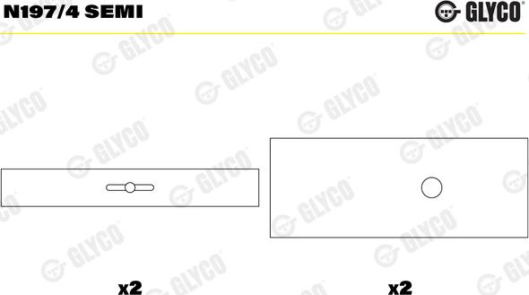 Glyco N197/4 SEMI - Подшипник распредвала autosila-amz.com