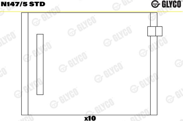 Glyco N147/5 STD - Подшипник распредвала autosila-amz.com