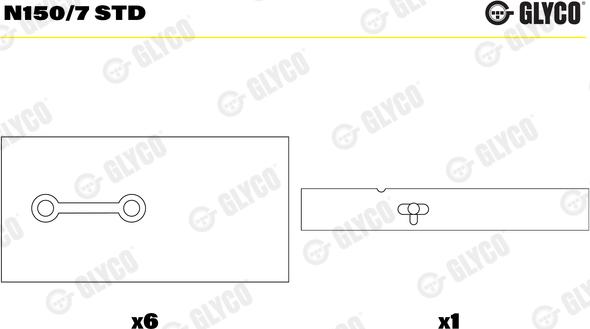 Glyco N150/7 STD - Подшипник распредвала autosila-amz.com