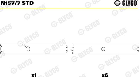 Glyco N157/7 STD - Подшипник распредвала autosila-amz.com