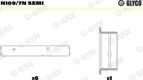 Glyco N109/7N SEMI - Подшипник распредвала autosila-amz.com