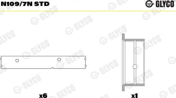 Glyco N109/7N STD - Подшипник распредвала autosila-amz.com