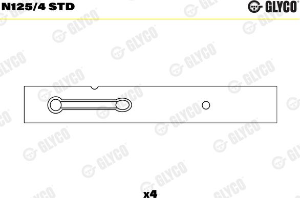 Glyco N125/4 STD - Подшипник распредвала autosila-amz.com