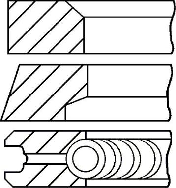 Goetze Engine 08-445100-00 - Комплект поршневых колец autosila-amz.com