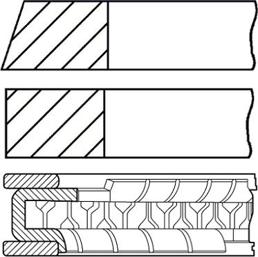 Goetze Engine 08-443900-00 - Комплект поршневых колец autosila-amz.com