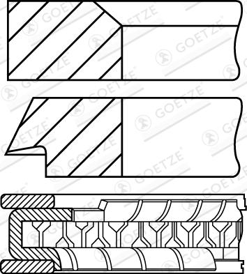 Goetze Engine 08-154600-10 - Комплект поршневых колец autosila-amz.com