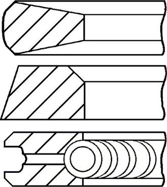 Goetze Engine 08-335300-00 - Комплект поршневых колец autosila-amz.com