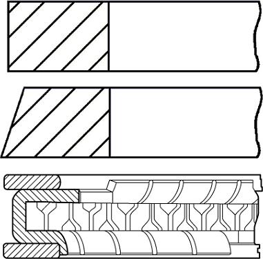 Goetze Engine 08-426700-00 - Комплект поршневых колец autosila-amz.com