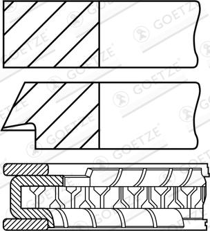 Goetze Engine 08-453400-00 - Комплект поршневых колец autosila-amz.com