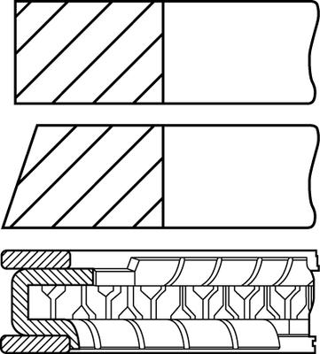 Goetze Engine 08-449500-00 - Комплект поршневых колец autosila-amz.com