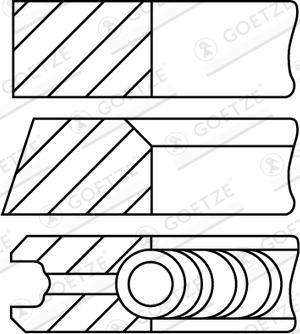 Goetze Engine 08-183300-10 - Комплект поршневых колец autosila-amz.com