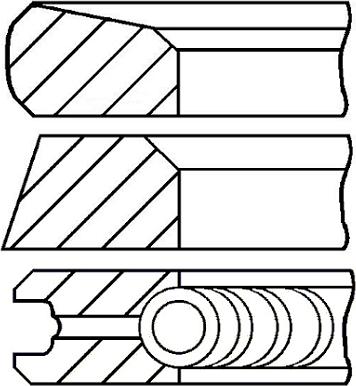 Goetze Engine 08-123700-00 - Комплект поршневых колец autosila-amz.com