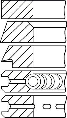 Goetze Engine 08-265100-10 - Комплект поршневых колец autosila-amz.com